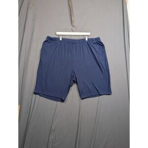 Woman Within Pants Womens 3X 30/32 Navy Blue Stretch Cropped Capri Pull On Plus